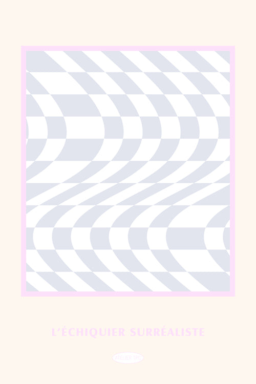  Checkered Danish pastel Art Print.