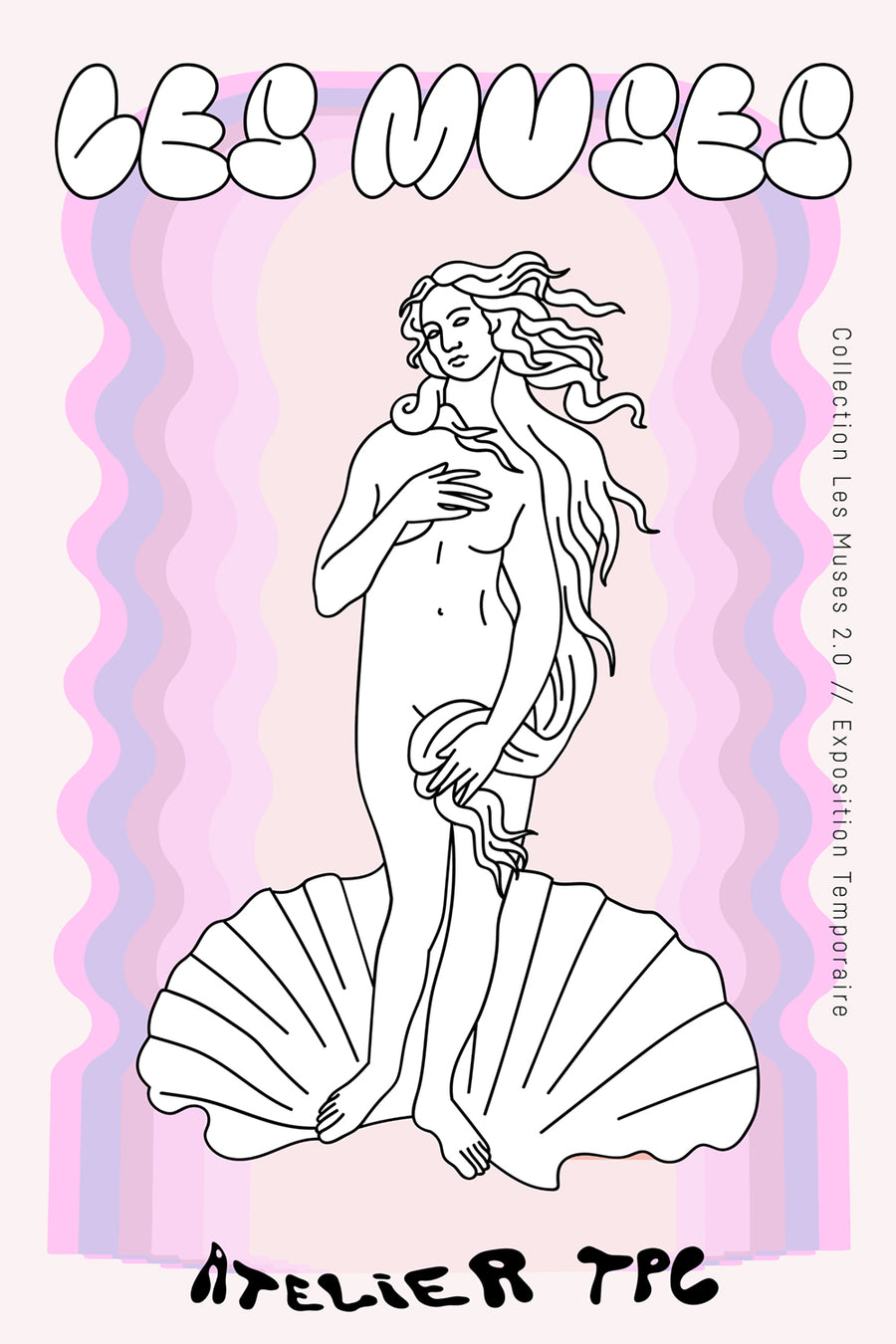 Les Muses greek goddess statue art print  mermaid